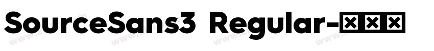 SourceSans3 Regular字体转换